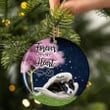 Border Collie sleeping Angel ceramic ornament, Border Collie Christmas ornament, Gift for dog lover