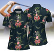 Seamless tropical skeleton golf women halloween golf shirt, women golf shirt, women's sleeveless golf shirts, Halloween shirt