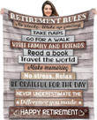 Retirement Gifts for Men 2023, Happy Retirement Gifts Blanket 50"x60", Funny Retirement Gifts for Men