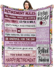Retirement Gifts for Men 2023, Happy Retirement Gifts Blanket 50"x60", Funny Retirement Gifts for Men