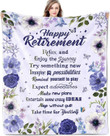 Retirement Gifts for Women Men, Farewell Gifts Going Away Gifts for Coworkers Friends, Happy Retirement blanket