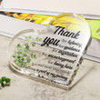 Thank You Gift for Women Men, Gifts for Teacher Boss, Coworker Leaving Gift, Office Desk Decoration Heart Shape Acrylic plaque