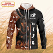 Black Dachshund Custom 3D zip hoodie Custom Name, Dog 3D shirt, Gift for Dachshund lover