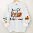 Thankful Grateful and Blessed Grandma Fall season Coffee Cup Autumn Pumpkins Personalized 3D Sweatshirt