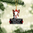 Boston Terrier Personal Stalker Christmas Ornament, Dog Christmas shape acrylic ornament, gift for Dog lover