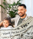 Fathers Day Blanket Dad Blankets from Daughter Son, Birthday Gifts for Dad who Wants Nothing, to My Dad Blanket