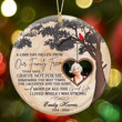 A limb has fallen from the family tree ceramic Ornament, Custom photo In Loving Memory Christmas Ornament