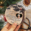 A limb has fallen from the family tree ceramic Ornament, Custom photo In Loving Memory Christmas Ornament
