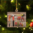 Personalized Plumber Tool Bag Acrylic Ornament, Christmas Tree Decor For Plumbers, 2D Flat Ornament