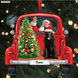 Santa & german shepherd Christmas Personalized Ornament, Dog ornament, Christmas gift for dog lover