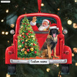 Santa & leonberger Personalized Ornament, Dog ornament, Christmas gift for dog lover