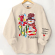 Personalized Love Grandma life snowman Christmas sweatshirt, Grandma sweatshirt, Christmas shirt gift for Mom, Grandma