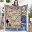 To my Dad blanket, Dad Gifts From Daughter Soft Throw Blanket, Dad Flannel Blanket, Fathers Birthday Gift