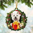 West Highland White Terrier Christmas Gift Hanging Ornament, Dog Christmas ornament, gift for Dog lover