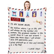 To My Mom Blanket - Air Mail Letter Blanket for Mom from Daughter or Son