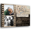 50th Wedding Anniversary gift for him her, 50 Year For Parents Personalized Photo Canvas