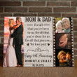 Personalized Canvas Mom Dad Happy 50th Wedding Anniversary, Gift for Him, Her, Husband Wife Christmas