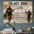 Hunting To My Son From Dad Gift For Son Personalized Canvas
