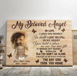 Personalized Photo Memorial canvas, My Beloved Angel Canvas, Memorial gift