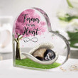 Ferret sleeping angel wing Acrylic plaque, Forever in my heart Christmas Gift for Ferret lover, Custom Plaque with name