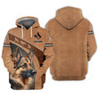 German Shepherd Hoodie Shirt, Custom German Shepherd Personalized Name 3D Tshirt, Hoodie, zipper hoodie