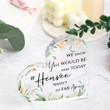 Heart Acrylic plaque Lilies in Loving Memory of Loved One Memorial gift, Remembrance Mother Father in Law Plaque