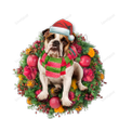 ENGLISH BULLDOG Christmas Ornament, Dog custom shaped acrylic ornament, Christmas gift for Dog lover