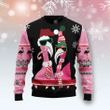 Flamingo Candy Cane Ugly Christmas Sweater for men and women