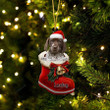 Custom German Shorthaired Pointer In Santa Boot Christmas Ornament, Personalized Dog Flat Acrylic Ornament