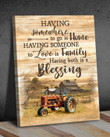 Top 5 Farming Wall Art Canvas - Home Family Blessing Red Tractor Version