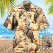 Cowboy Bull Riding Tropical Custom Photo Hawaiian Shirt, Personalized Hawaiian Shirt, Cowboy Shirt