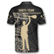3D All Over Print Gold Tribal Athlete Custom Darts Shirts for Men, Gift for Darts Lovers
