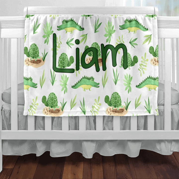 Personalized Baby Blankets - Animal baby blanket - Custom Baby Blankets for Boys