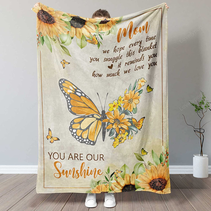 Gifts for Mom Throw Blanket, Mom Gift from Daughter and Son, Birthday Gifts, Christmas, Cozy Blanket for Women