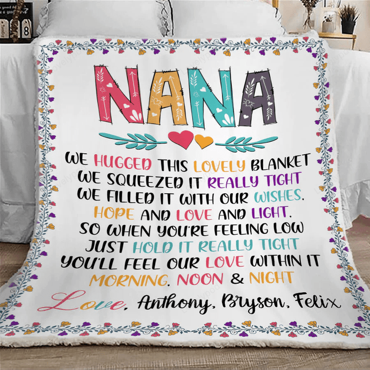 Personalized Blanket for Nana, Gifts for Nana, Nana Gift, Nana Blanket, Custom Blanket for Nana, Nana Blanket Personalized