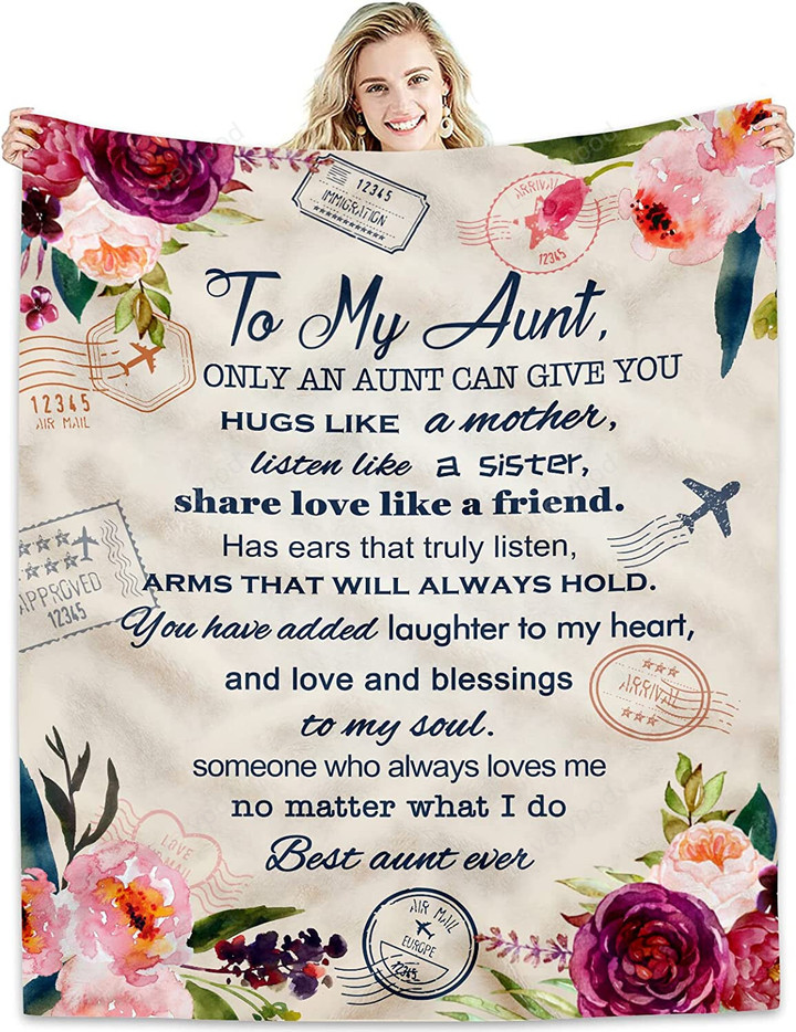 Aunt Gifts Blanket, Best Aunt Ever Gifts|Gifts for Aunt from Nephew, Niece, Aunt Gifts from Niece