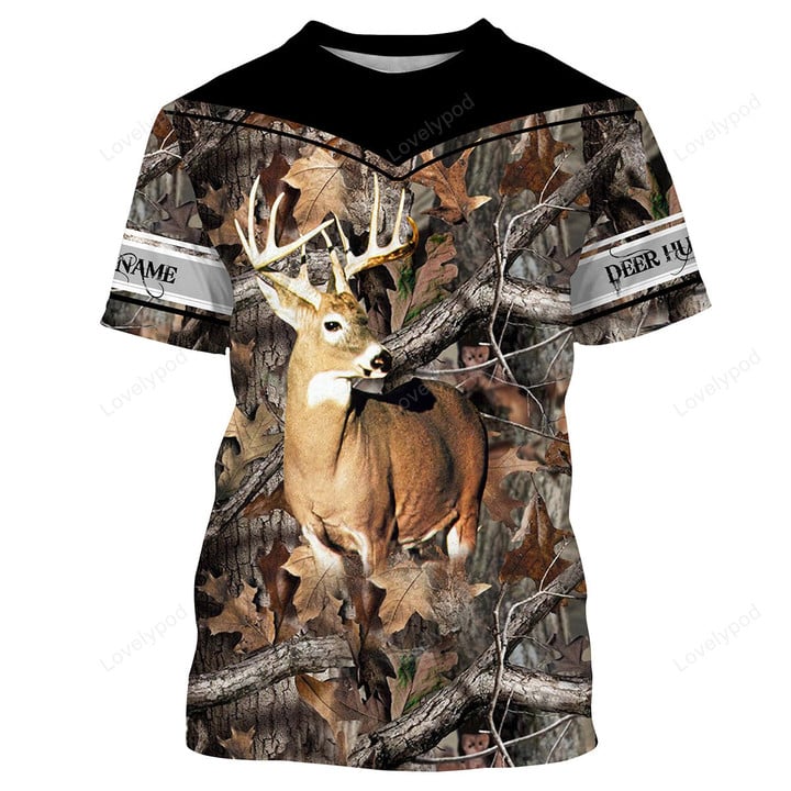 Deer Hunting big game camo Custom Name 3D All over print shirts