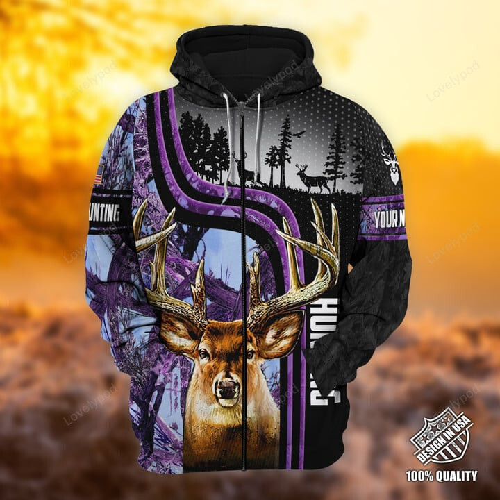 Personalized Name The Special Deer Hunting 3D Zip Hoodie, gift for hunting lover