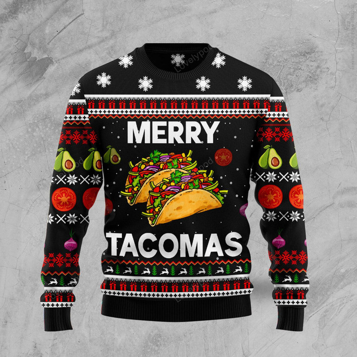 Merry Tacomas Ugly Christmas Sweater For Men & Women Adult