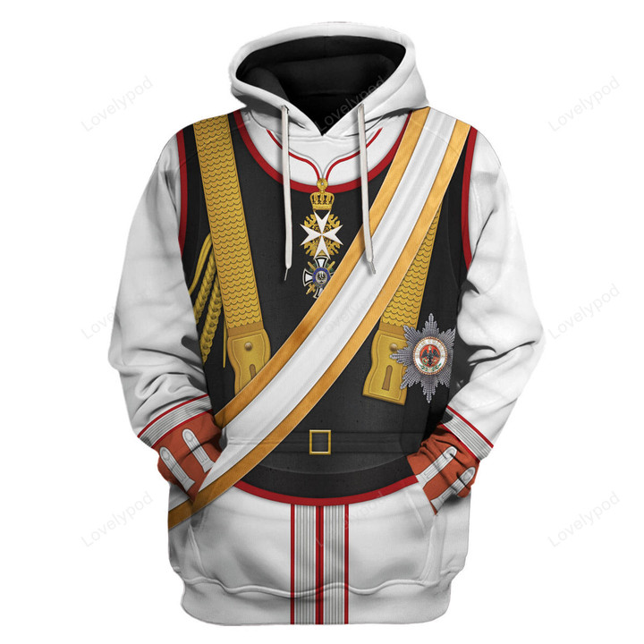 Kaiser Wilhelm II Uniform Garde du German Emperor Costume Hoodie Sweatshirt T-Shirt