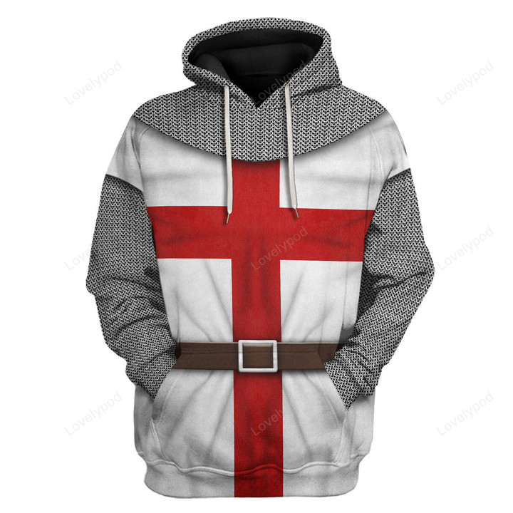 Templar Knight-String Mail Costume Hoodie Sweatshirt T-Shirt, Costume 3D shirt for Men women