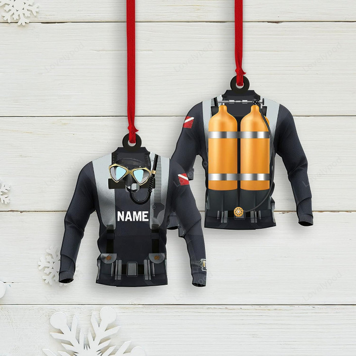 Personalized Scuba Diving Ornament, Scuba Diving Ornament, Christmas Ornament for Scuba Diver, Gift for Diver