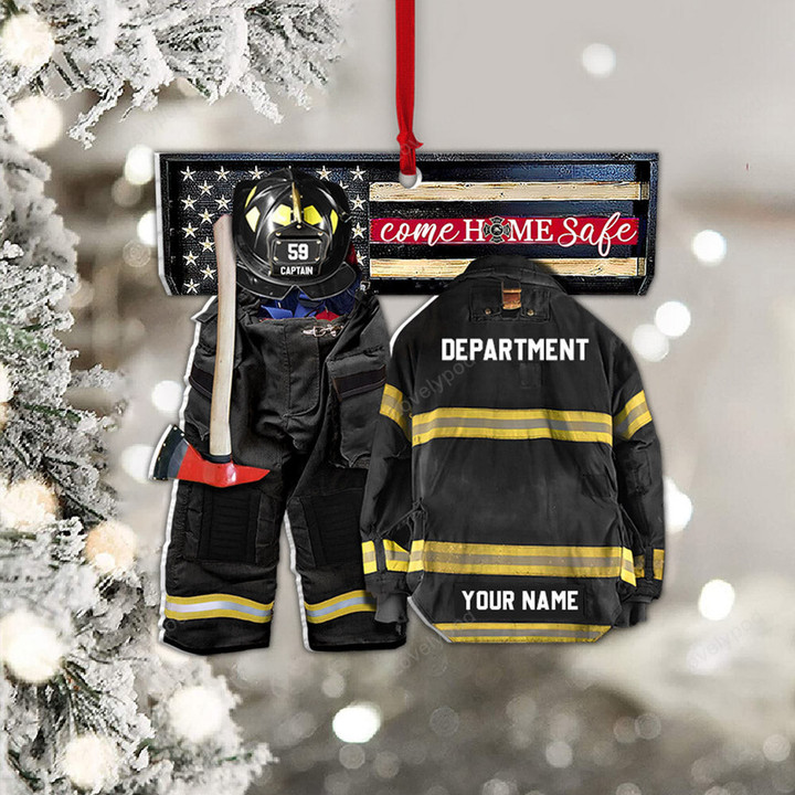 Come Home Safe Personalized Ornament Gifts For Firefighter Fireman