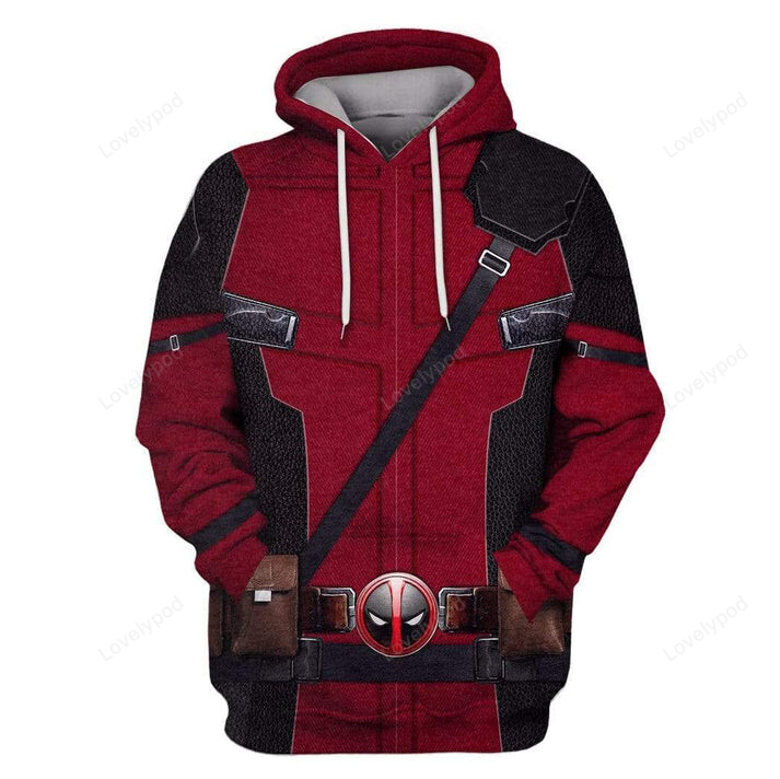 Deadpool costumer 3D Tshirt Hoodie Apparel, Cosplay Deadpool 3D shirt for men and women