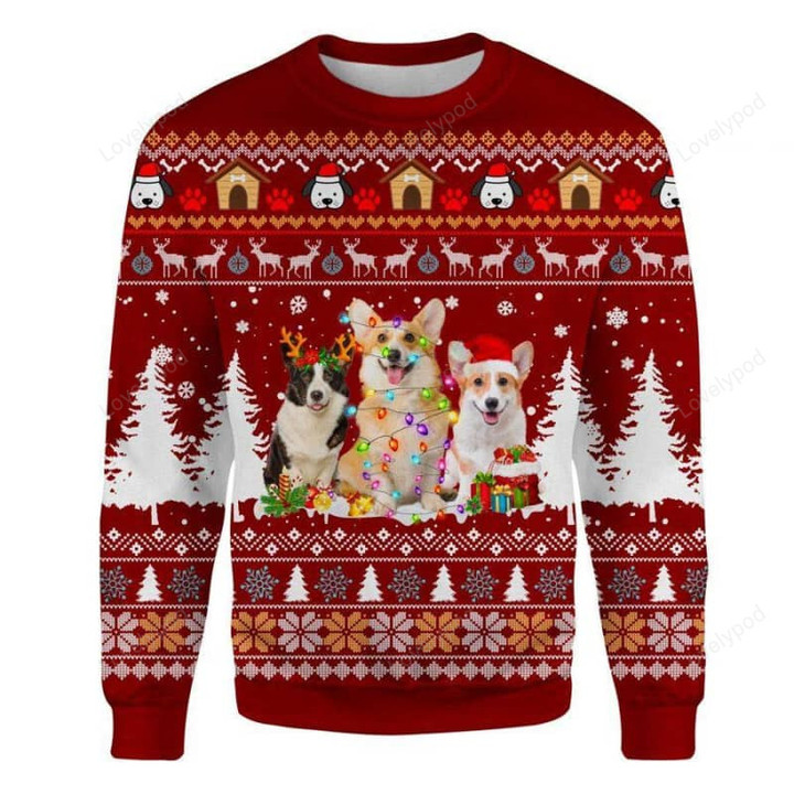 Welsh Corgi 3D Sweatshirt for men and women, Dog Christmas sweatshirt, Gift for Dog lover