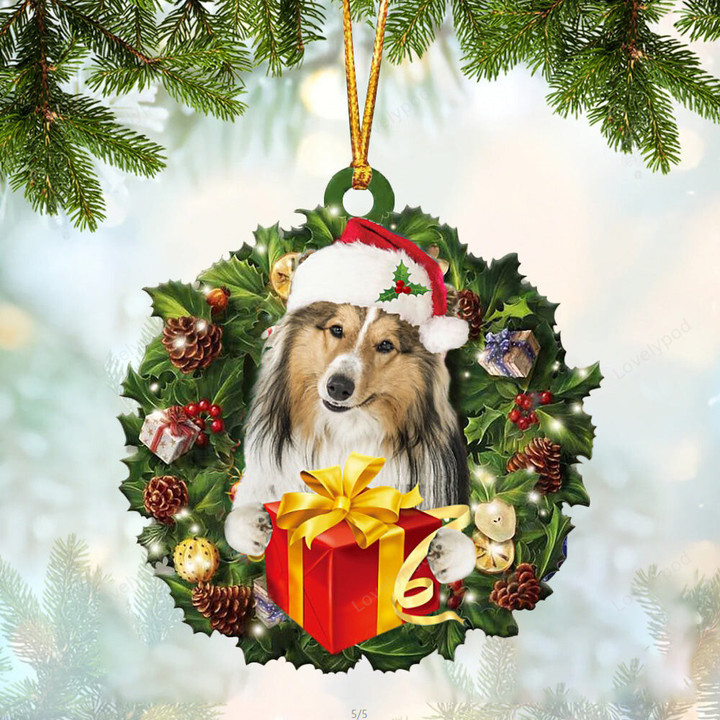 Shetland Sheepdog Christmas Gift Hanging Ornament