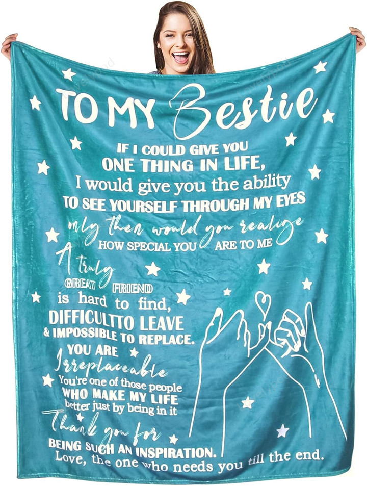 Best Friend Blankets for Women, Christmas or Valentines Gifts for Bestie, BFF Gifts for Women