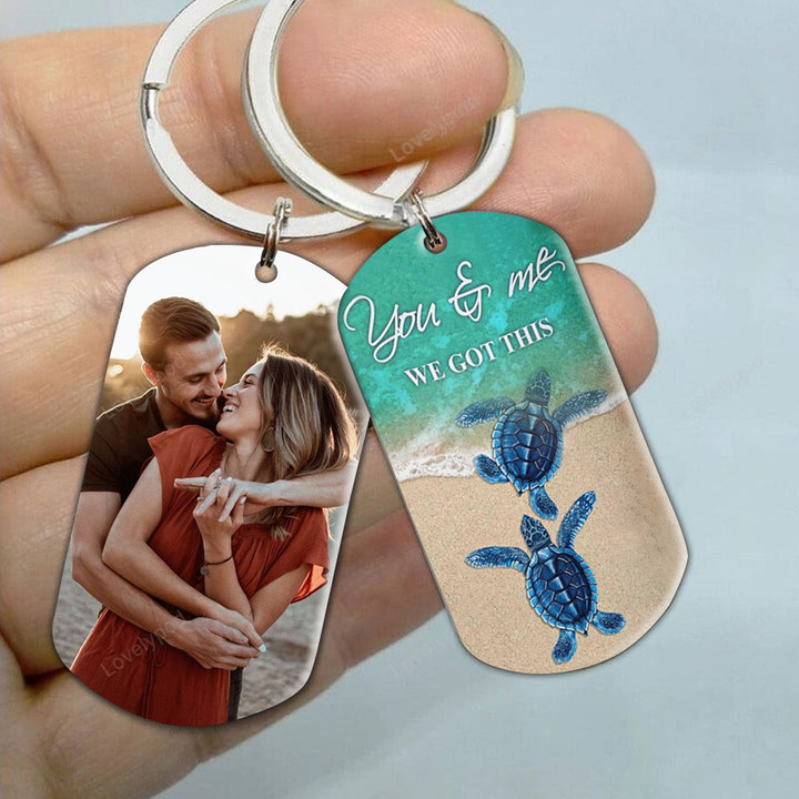 You and Me We Got This Turtle Couple keychain Valentine Day Gifts for Her, Anniversary Birthday Gifts for Wife from Husband