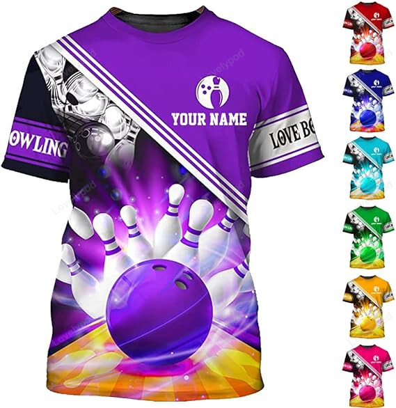 Personalized Bowling Shirt, Custom Multicolor Bowling Shirts, Funny Bowling Gift Bowling Shirts Men