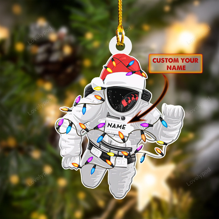 Personalized Astronaut Custom Shaped Ornament, Custom Astronaut Christmas ornament